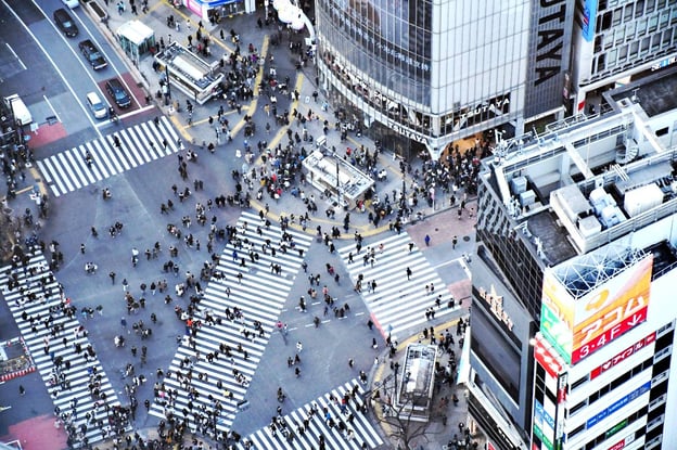 busy street japan