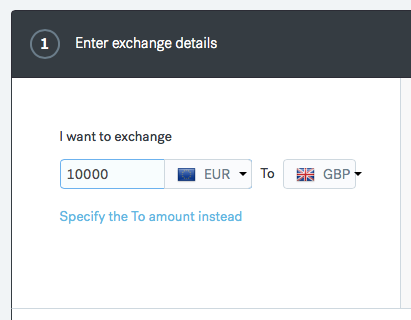 CurrencyFair Exchange Details