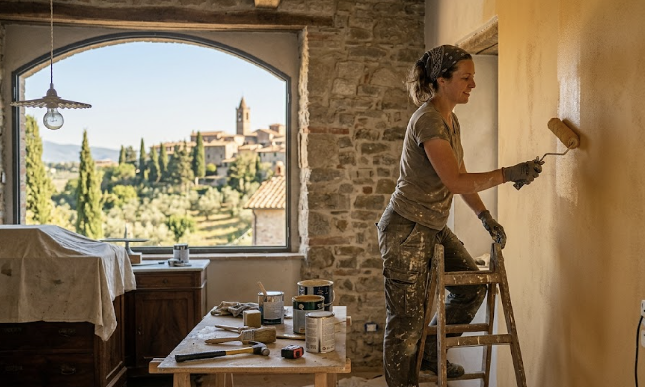Man renovating property overseas