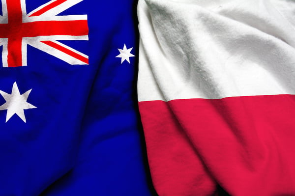 australian-poland-flags-together