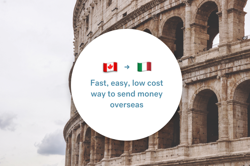 The best way to send money between Canada and Italy