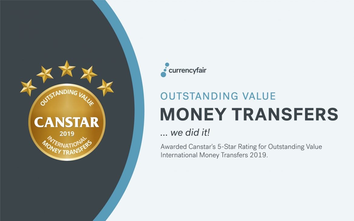 CurrencyFair Wins 5-Star Rating from Canstar