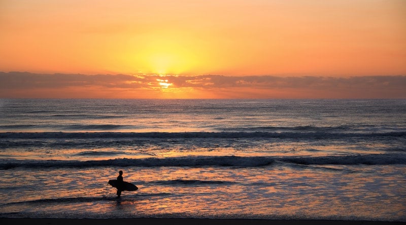 backlit beach Australia