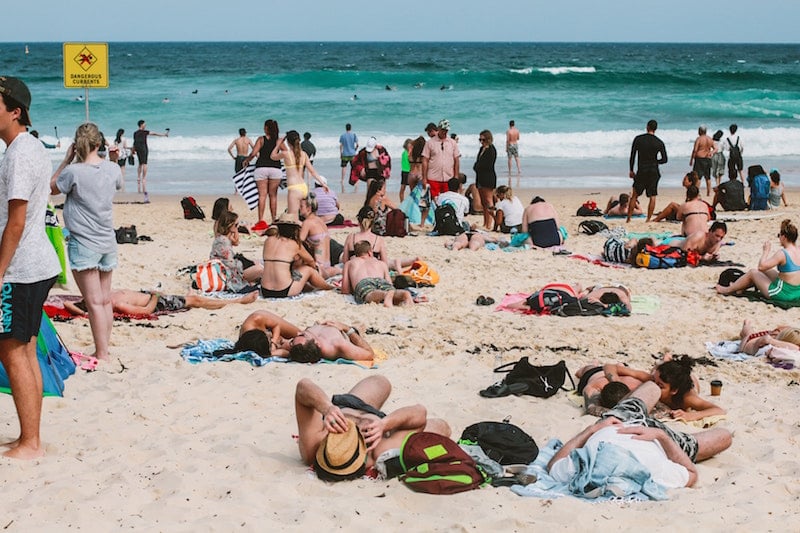 beach with people