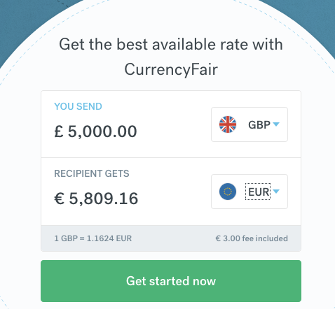Exchange 5000GBP to Euro CurrencyFair
