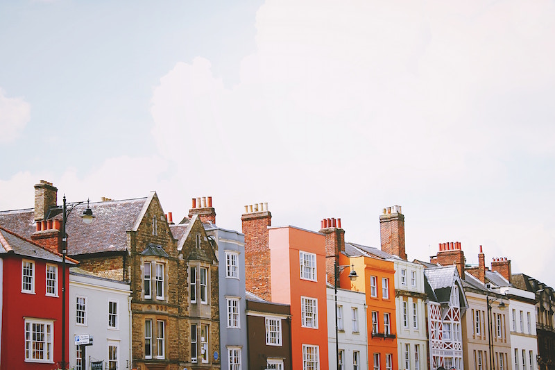 street view of house fronts in oxford