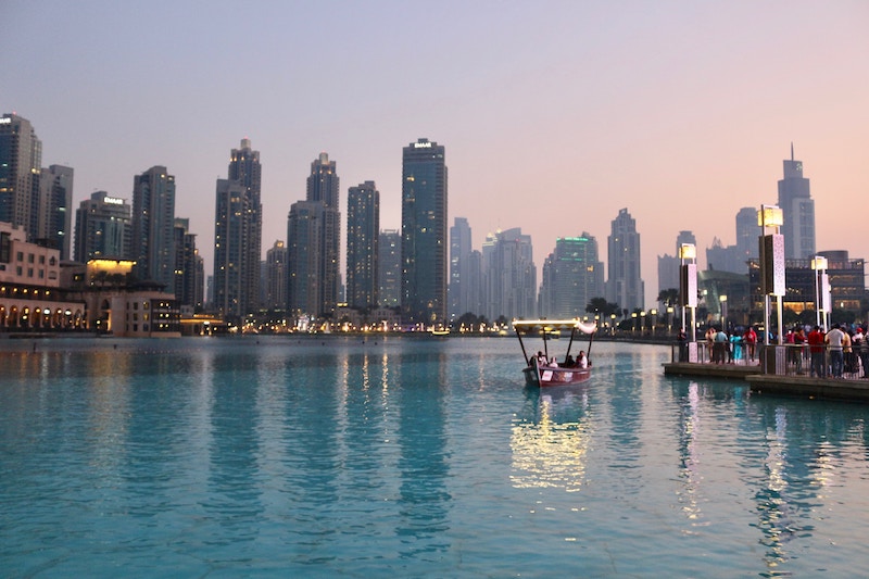 dubai marina nighttime