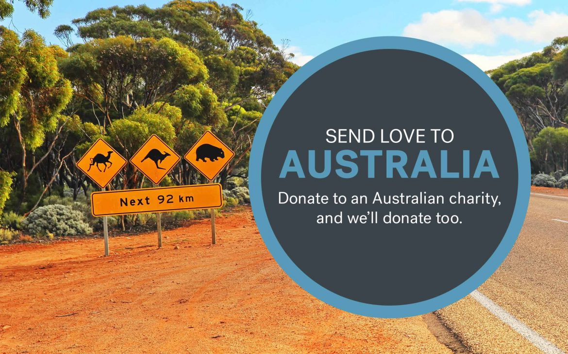 Donate to an Australian charity, and we’ll donate too