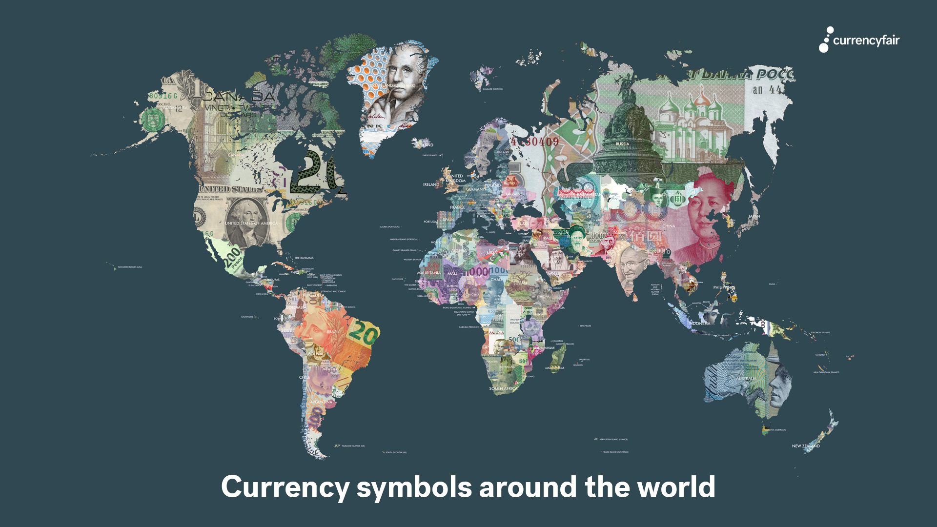 Currency symbols around the world